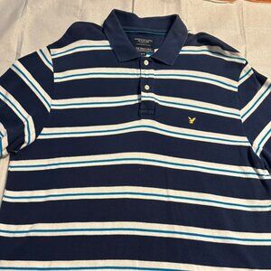 American Eagle Outfitters Mens XL stripped polo shirt